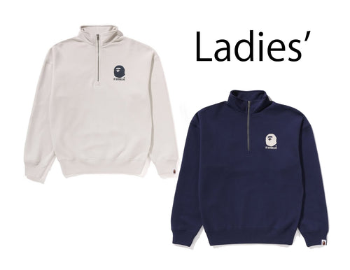 A BATHING APE Ladies' BY BATHING APE HALF ZIP SWEAT SHIRT