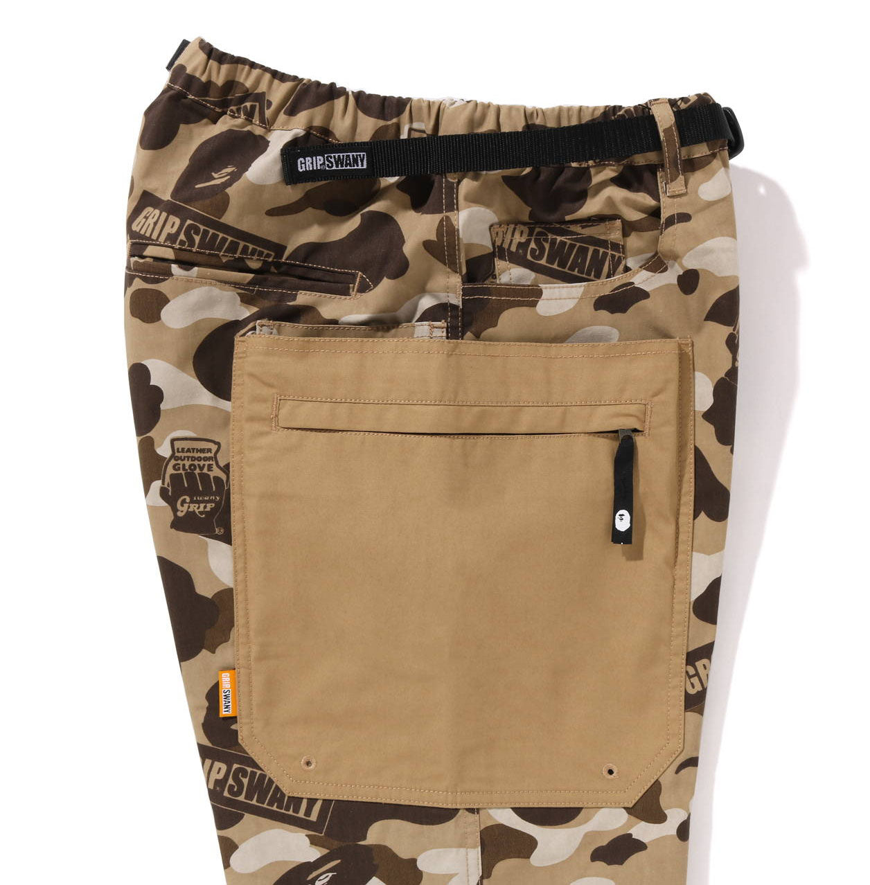 Bape orange camo pants online