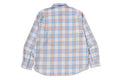 A BATHING APE ONE POINT OMBRE CHECK LIGHT FLANNEL L/S SHIRT