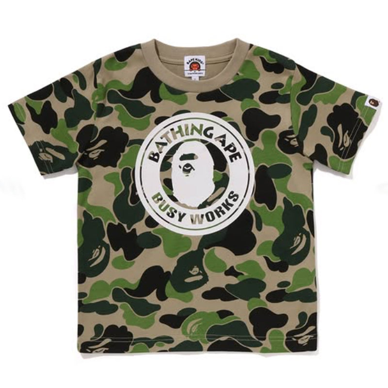 A BATHING APE BAPE KIDS ABC CAMO BUSY WORKS TEE