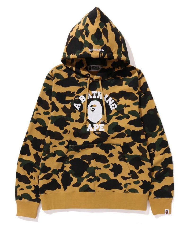 A BATHING APE 1ST CAMO COLLEGE PULLOVER HOODIE