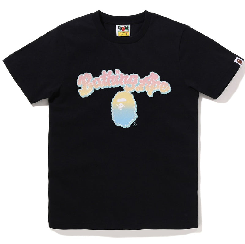 A BATHING APE Ladies' GLITTER CLOUDY LOGO TEE