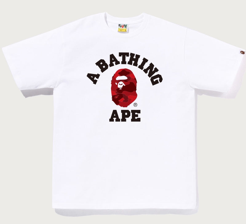 A BATHING APE COLOR CAMO COLLEGE TEE