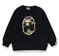 A BATHING APE BAPE KIDS ABC CAMO BOA PATCH CREWNECK SWEAT SHIRT