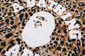 A BATHING APE WILD LEOPARD PATTERN COLLEGE RELAXED FIT TEE