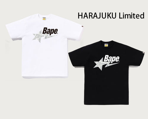 A BATHING APE BAPE STORE HARAJUKU CAMO BAPE STA LOGO TEE