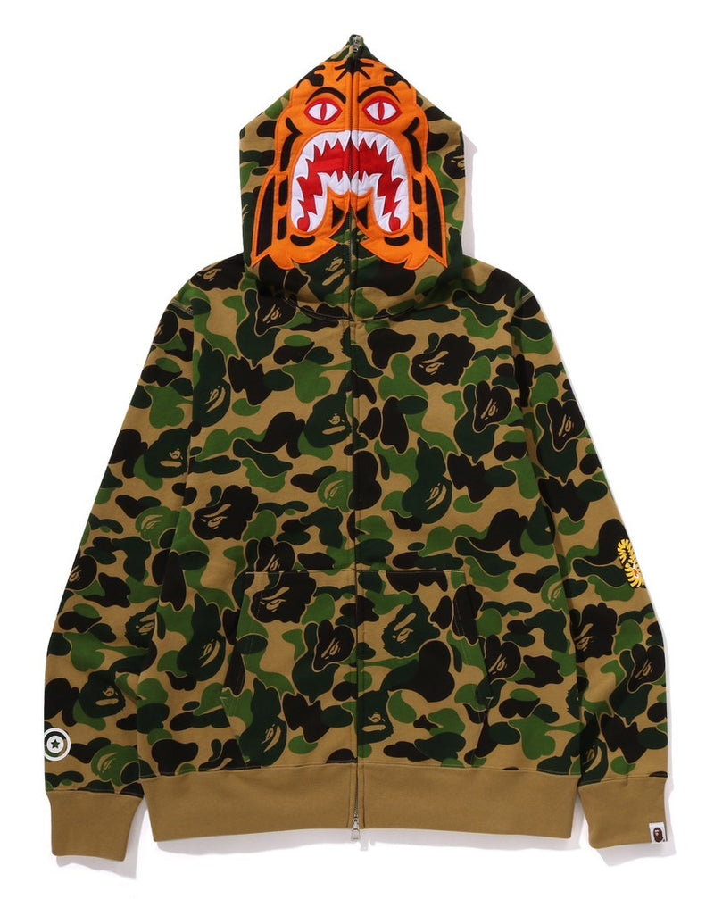 A BATHING APE ABC CAMO TIGER FULL ZIP HOODIE