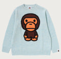 A BATHING APE BAPE KIDS BABY MILO MELANGE KNIT SWEATER