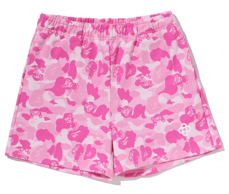 A BATHING APE Ladies' BABY LISA ABC CAMO SWEAT SHORTS