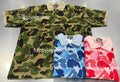 A BATHING APE ABC CAMO PILE JACQUARD RELAXED FIT POLO SHIRT