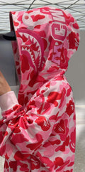 A BATHING APE ABC CAMO RAYON RELAXED FIT SHARK FULL ZIP HOODIE