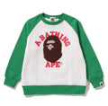 A BATHING APE BAPE KIDS BOA COLLEGE CREWNECK SWEATSHIRT