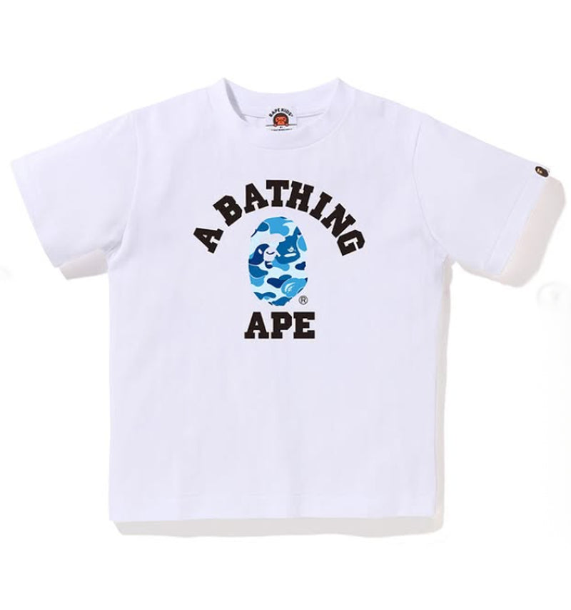A BATHING APE BAPE KIDS ABC CAMO COLLEGE TEE