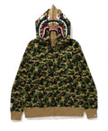 A BATHING APE ABC CAMO DOUBLUE SHARK FULL ZIP HOODIE