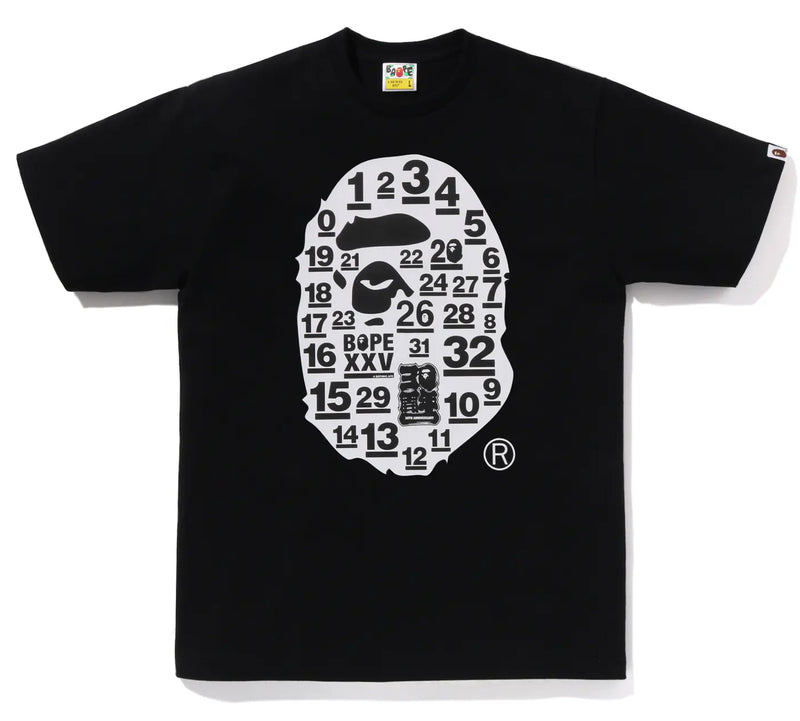 A BATHING APE 32ND ANNIV. BIG APE HEAD TEE