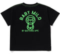 A BATHING APE BAPE KIDS BABY MILO NEON PRINT RELAXED FIT TEE