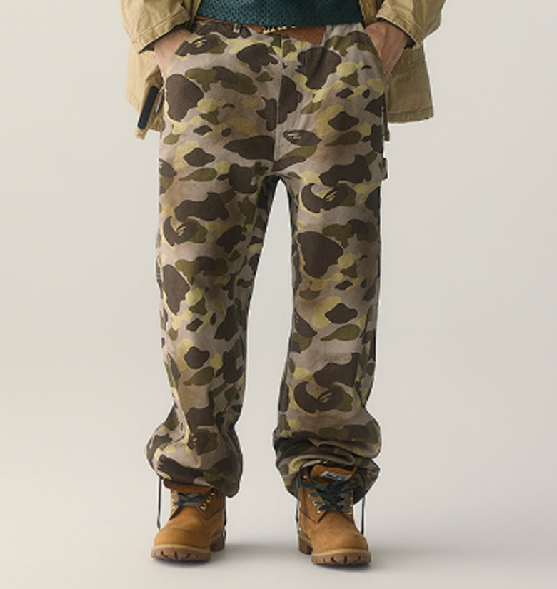 A BATHING APE COLOR CAMO ONE POINT CORDUROY RELAXED FIT PANTS
