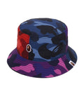 A BATHING APE COLOR CAMO CRAZY PATTERN BUCKET HAT