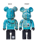 A BATHING APE BAPE x MEDICOM TOY VGH ALMOND BLOSSOM SHARK BE@RBRICK 100%&400% SET