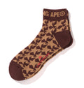 A BATHING APE STA HOUNDSTOOTH JACQUARD SHORT SOCKS