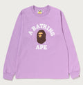 A BATHING APE Ladies' COLLEGE L/S TEE