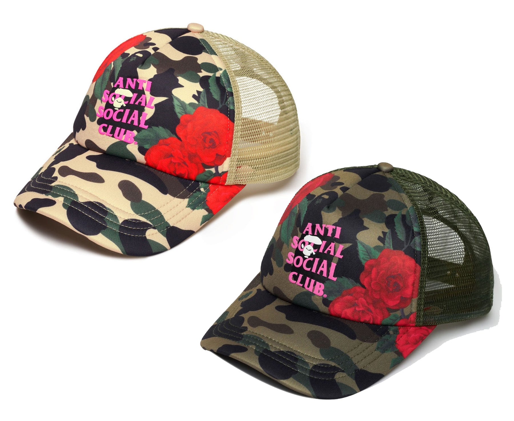 Anti Social Social Club Camo Baseball Hat 100 % Authentic