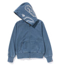 A BATHING APE Ladies' INDIGO SHARK FULL ZIP HOODIE ( WIDE FIT )