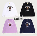 A BATHING APE Ladies' COLLEGE L/S TEE
