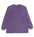 A BATHING APE GARMENT DYE ONE POINT RELAXED FIT L/S TEE