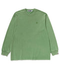 A BATHING APE GARMENT DYE ONE POINT RELAXED FIT L/S TEE