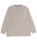 A BATHING APE GARMENT DYE ONE POINT RELAXED FIT L/S TEE