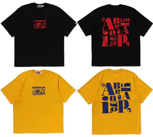 A BATHING APE BAPE TEXT GRAPHIC TEE [ Relaxed]