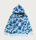 A BATHING APE BAPE KIDS ABC CAMO APE & MILO ONE POINT PULLOVER HOODIE