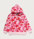 A BATHING APE BAPE KIDS ABC CAMO APE & MILO ONE POINT PULLOVER HOODIE