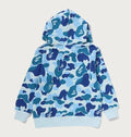 A BATHING APE BAPE KIDS ABC CAMO APE & MILO ONE POINT PULLOVER HOODIE