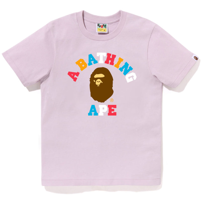 A BATHING APE Ladies' COLORS COLLEGE TEE