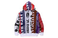 A BATHING APE FANS SCARF FULL ZIP HOODIE