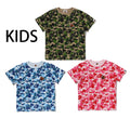 A BATHING APE BAPE KIDS ABC CAMO APE & MILO ONE POINT TEE