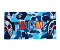 A BATHING APE ABC CAMO SHARK BEACH TOWEL