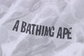 A BATHING APE OVERALL PRINT LOGO RELAXED FIT TEE