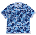 A BATHING APE ABC CAMO PILE JACQUARD RELAXED FIT POLO SHIRT