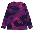 A BATHING APE MEGA COLOR CAMO ONE `POINT L/S TEE