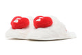 A BATHING APE APEE HEART FURRY SLIPPER