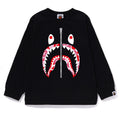 A BATHING APE BAPE KIDS ABC CAMO SHARK L/S TEE