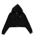 A BATHING APE Ladies' APE HEAD ONE POINT CROPPED ZIP HOODIE