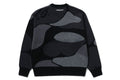A BATHING APE MEGA ABC CAMO KNIT CREWNECK SWEATSHIRT