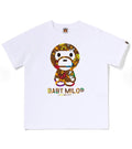 A BATHING APE BAPE KIDS MILO MULTI DINOSAURS PATTERN BABY MILO TEE