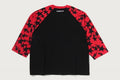 A BATHING APE STA PATTERN BAPE STA RAGLAN CROPPED FIT L/S TEE