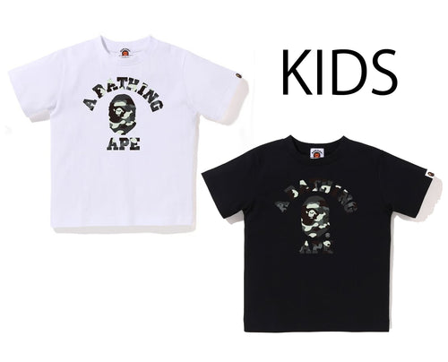 A BATHING APE BAPE KIDS CITY CAMO COLLEGE TEE