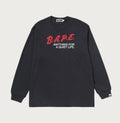 A BATHING APE BAPE LOGO RELAXED FIT LS TEE